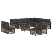 Set Divano da Giardino 13 pcs Grigio polyrattan 3434990
