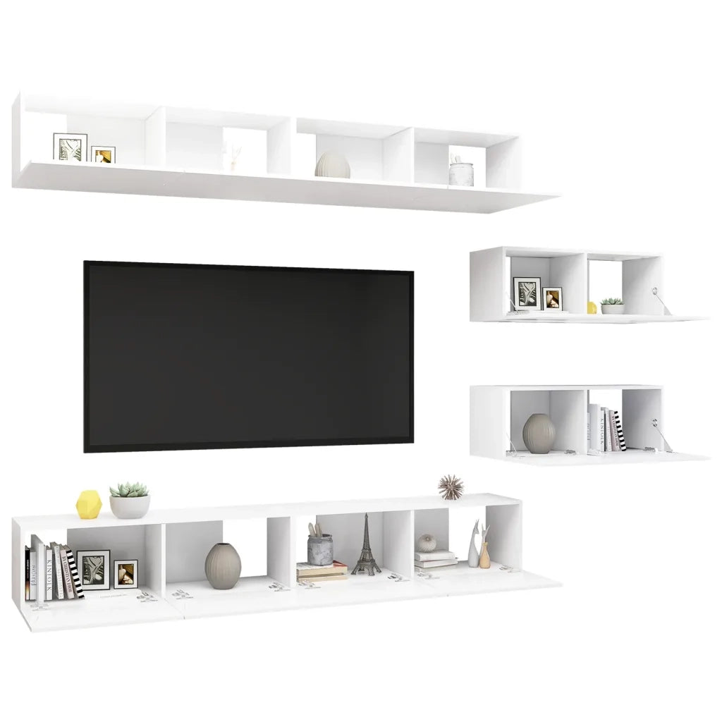 Set Mobile TV 6 pz Bianco in Truciolato cod mxl 33972