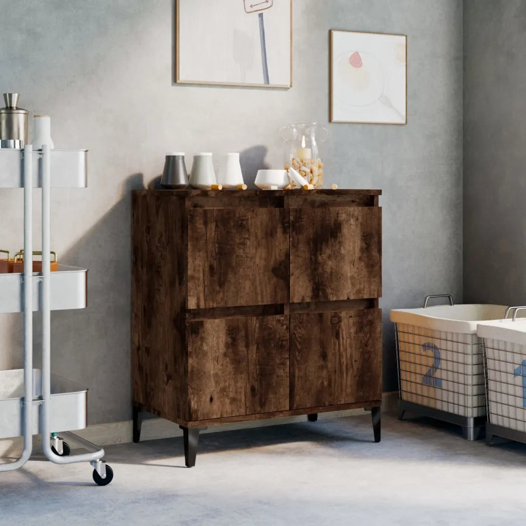 Credenza-Buffet-Armadio da cucina Rovere Fumo 60x35x70 cm in Legno Multistrato 991885