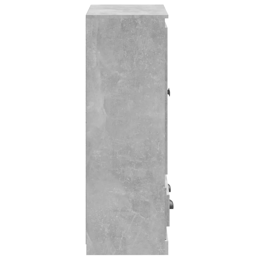 Credenza Grigio Cemento 60x35,5x103,5 cm in Legno Multistrato 816300