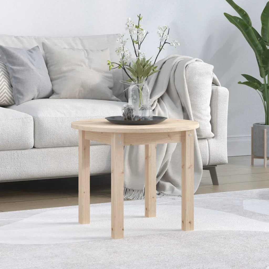 Tavolino da Salotto Ã˜ 55x45 cm in Legno Massello di Pino cod mxl 20584