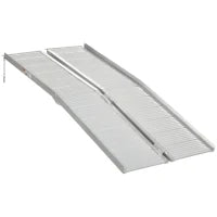 Rampa per Sedia a Rotelle in Lega di Alluminio Antiscivolo Capacità 272kg, 183x72x5cm