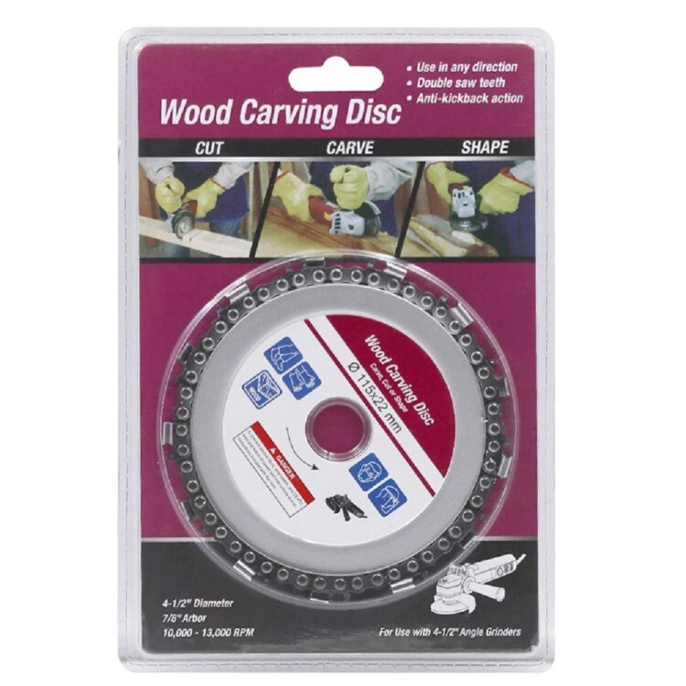 Trade Shop - Lama Disco Taglio Legno A Catena Per Smerigliatrice Angolare 115 X 22 Mm -