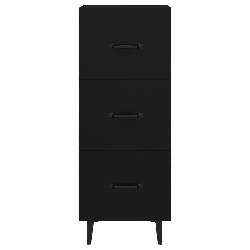 Credenza Nero 34,5x34x90 cm in Legno Multistrato cod mxl 12306