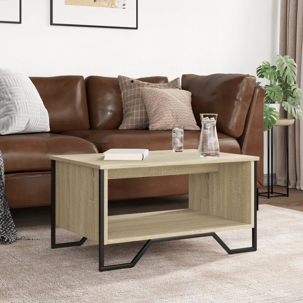 Tavolino da Salotto Rovere Sonoma 75x51x40 cm Legno Multistrato 848485