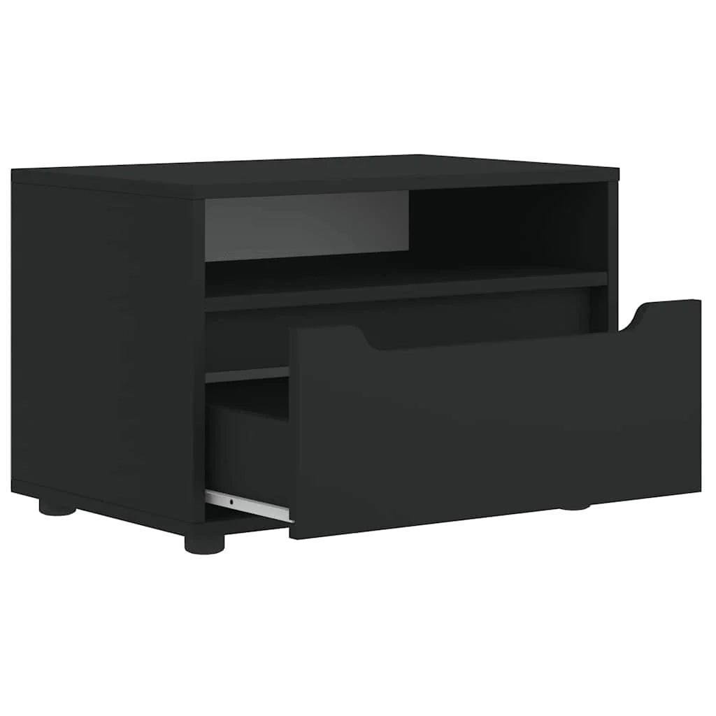 Mobile porta TV da parete moderno e pratico 60 x 40 x 38 cm in legno ingegnerizzato nero 02_0058330