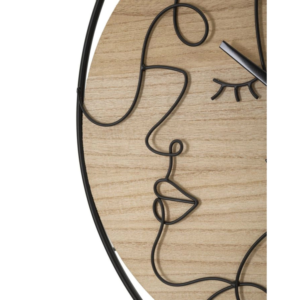 Orologio da Parete VKH270, Marrone, Metallo, 60x2x60 cm
