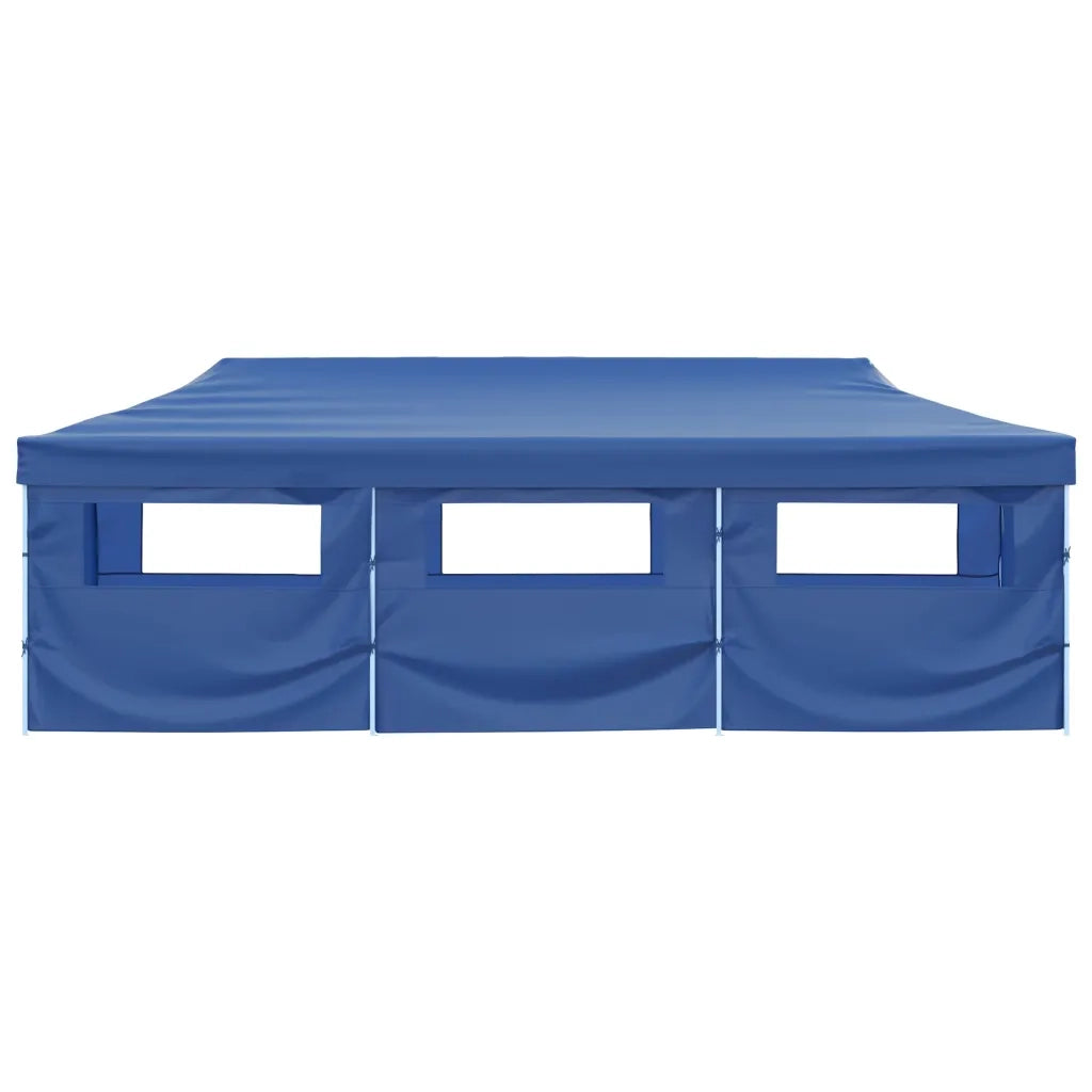Tenda Pieghevole Pop-Up con 8 Pareti Laterali 870x291x315 cm Blu 44979