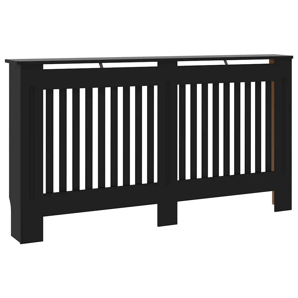 Copertura per Radiatore Nera 152x19x81,5 cm in MDF 288177