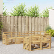 Set di divani da esterno 8 pcs Bianco 306 x 128,5 x 73 cm 3392024