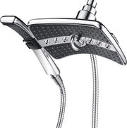 Combinato per doccia - doccia a mano e regolabile - faccia nera - tubo doccia da 60 pollici - acciaio inox
