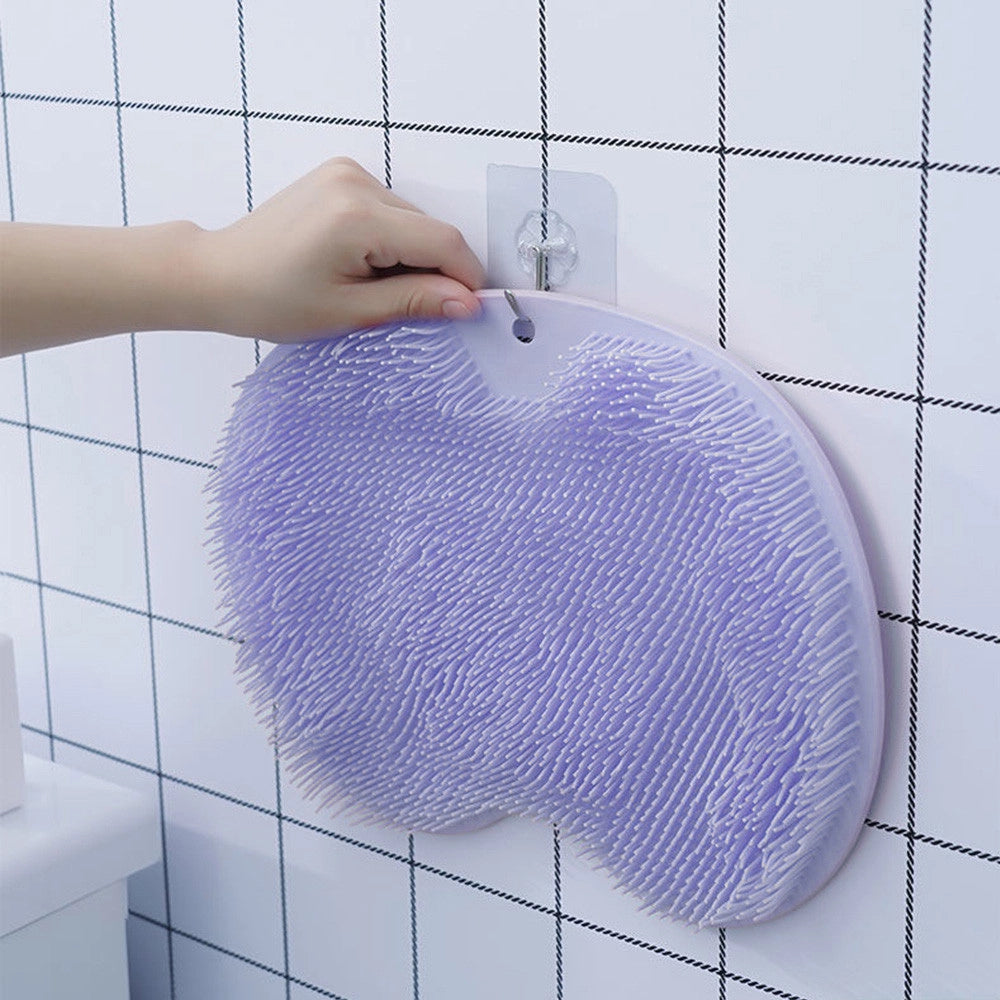 Trade Shop - Tappeto Spazzola Piedi Schiena Scrubber Bagno Antiscivolo Tappetino Doccia 30x22 -