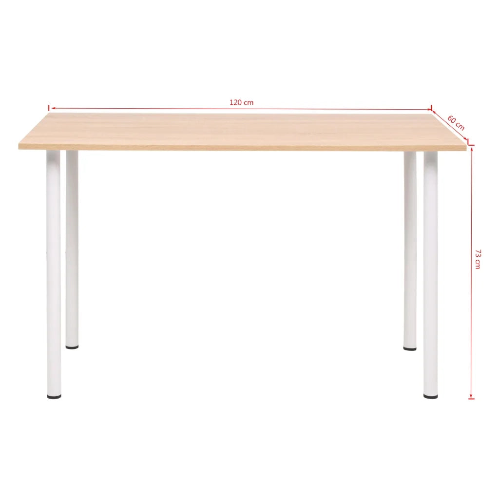 Tavolo da Pranzo | Tavolo da cucina 120x60x73 cm Rovere e Bianco