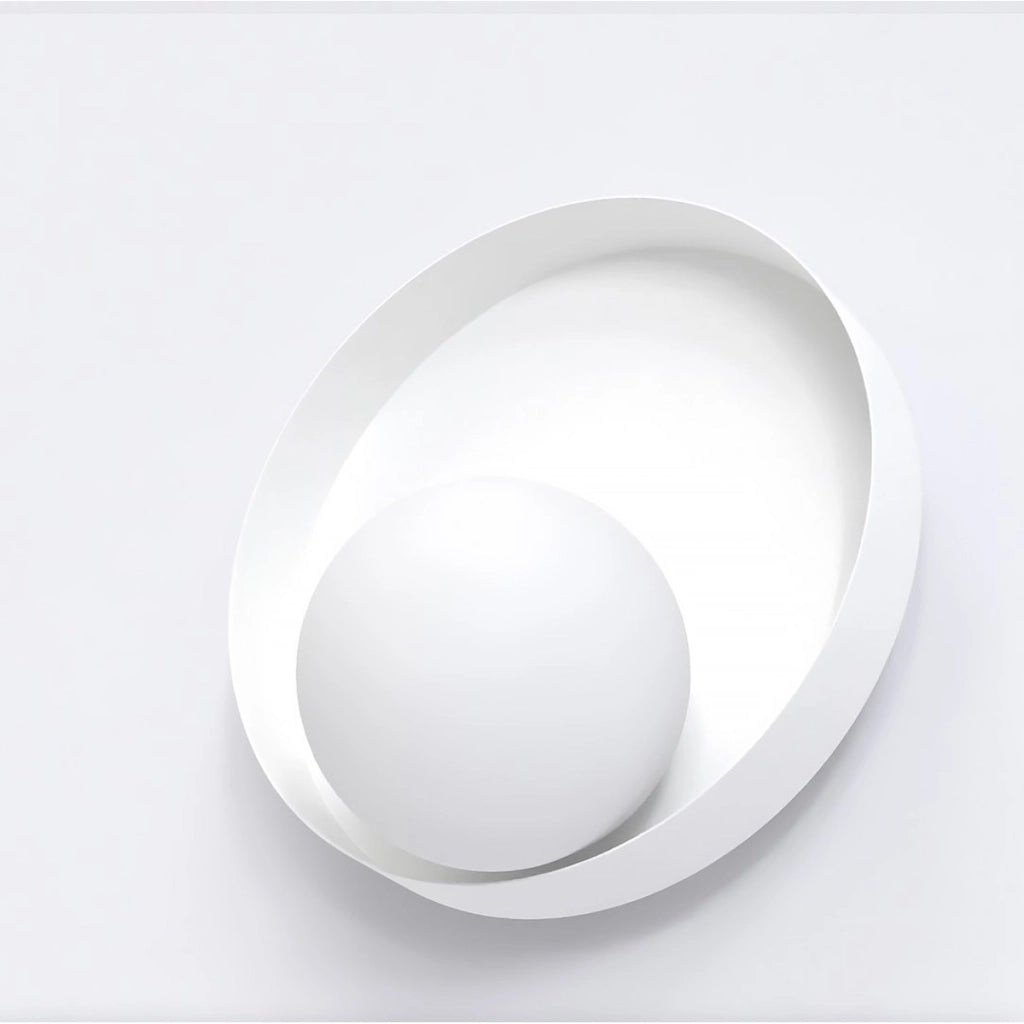 Lampada a parete Kido in acciaio bianco opaco