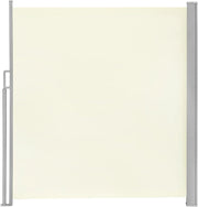 Paravento Esterno, Tenda Laterale Retrattile, 160x350 cm, Frangivista, Protezione Solare & Antivento, per Giardino, Balcone, Terrazza, Patio, Crema