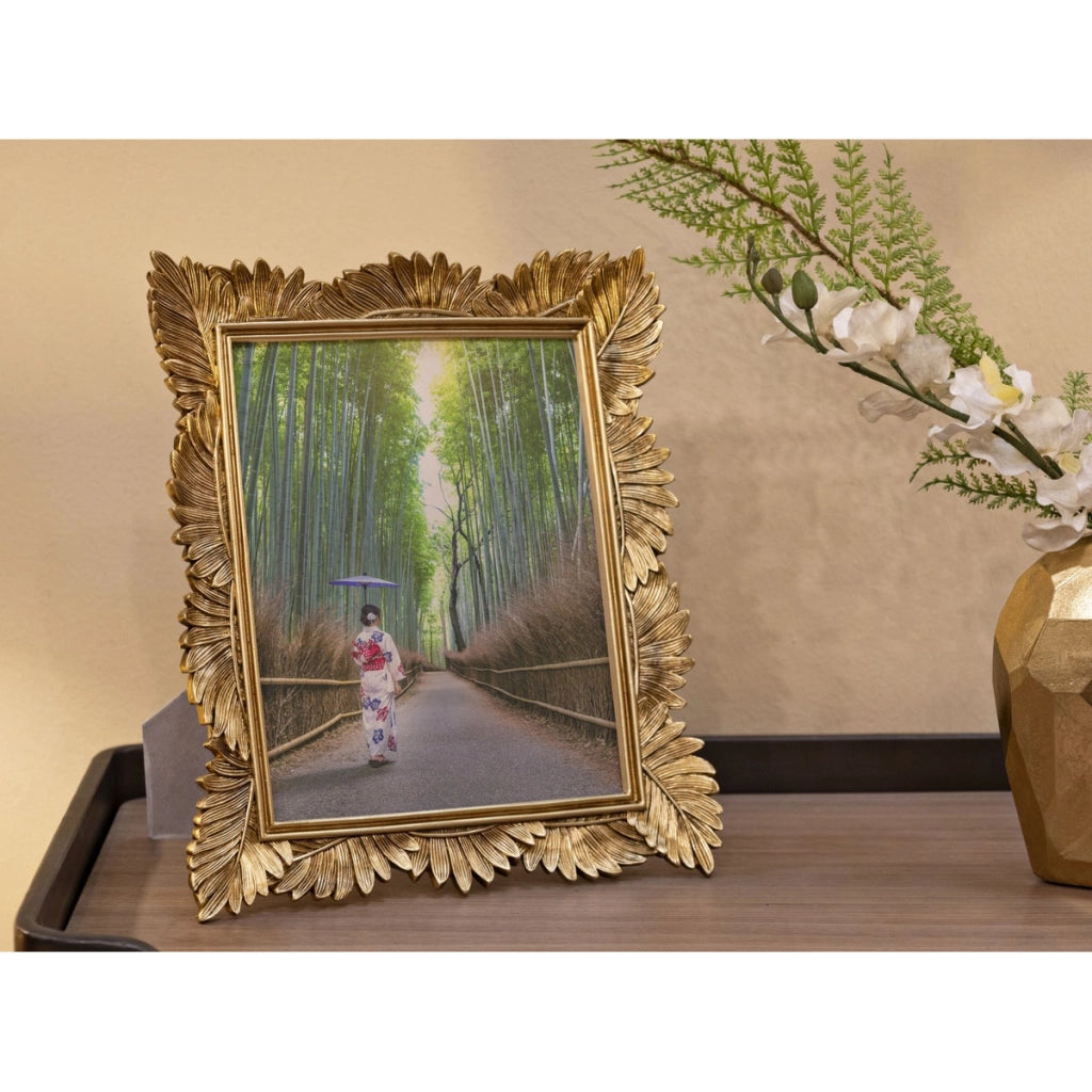 Portafoto Olistic 11, Oro, Poliresina, 28,5x3x31 cm