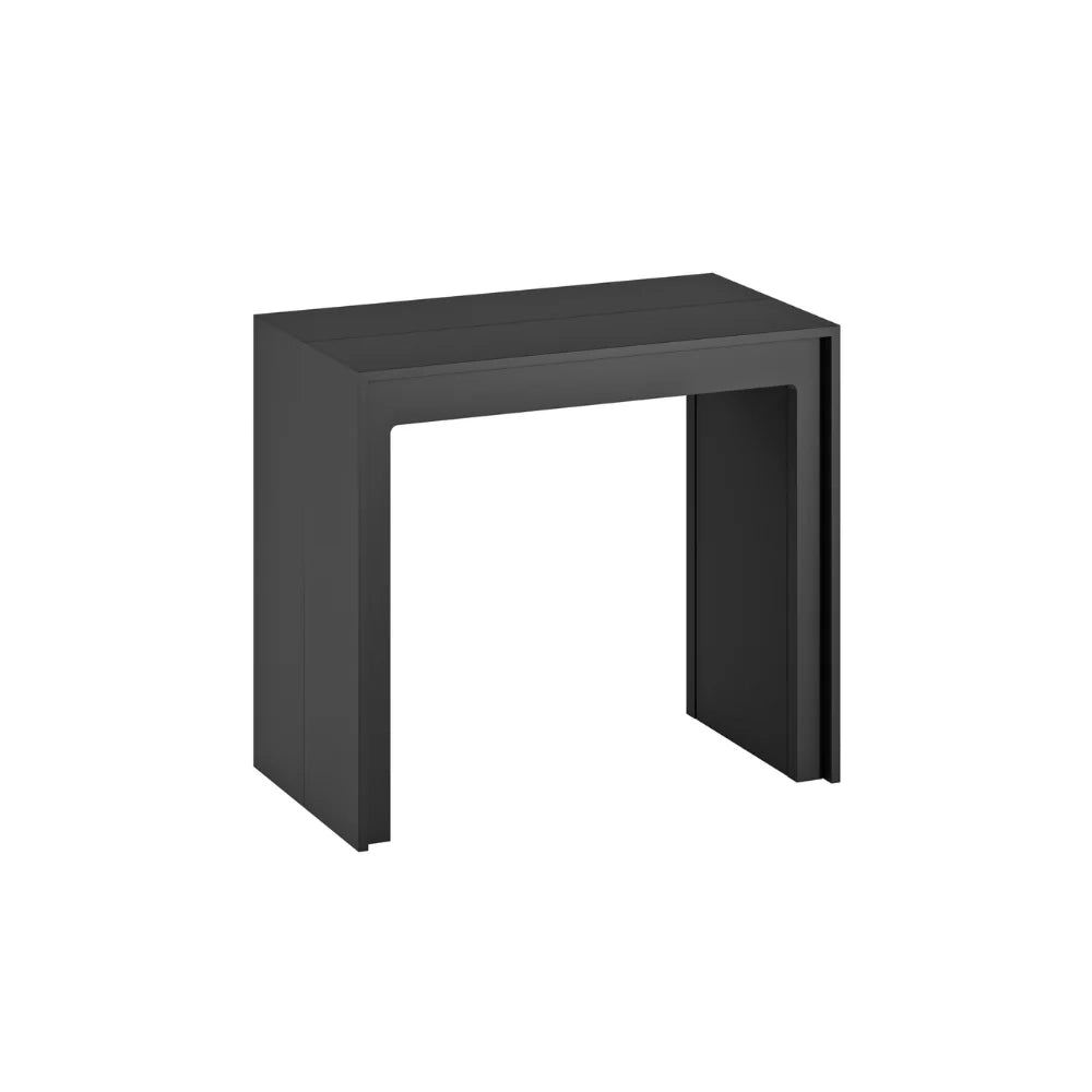 Consolle allungabile salvaspazio nera Nivara 42,5-302,5x90 cm fino a 12 posti | Duzzle