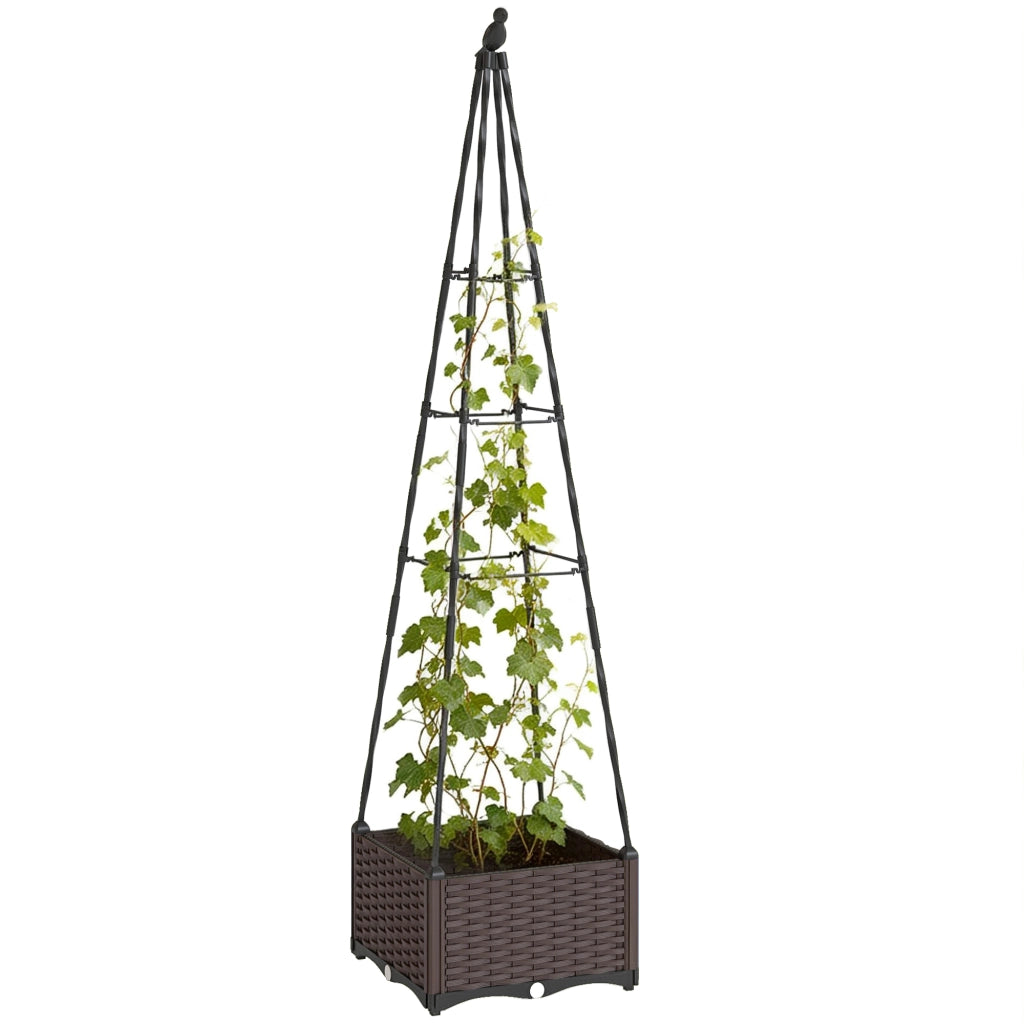 Jardinera con Griglia Metallo per Piante Rampanti ¨C Minimal ¨C 40x40x175 cm