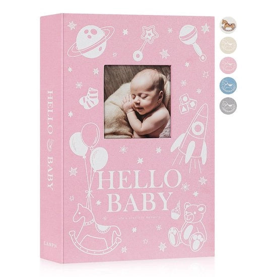 Album foto per bambini 10x15 cm - 300 pagine - Copertina in lino - Impermeabile - Acido resistente - Zona per note - Copertina elegante - Libro fotografico