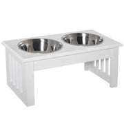 Stazione Cibo Cane ¨C zephmum ¨C 44x24x15cm Bianco