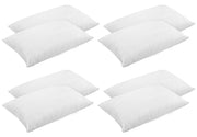 Coppia Federe Copriguanciale 100% Cotone Ideali Anche Per Hotel Strutture Fodere Fasciate Con Zip Salva Cuscino Letto Bianche 50x80 Cm Certificate OekoTex - Bianco - 4 Coppie