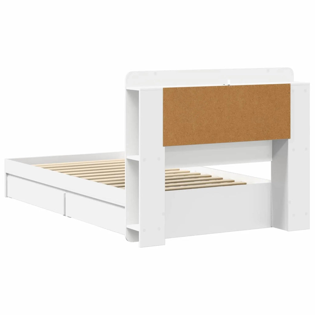 Telaio del letto con storage con cassetto Bianco 80 x 200 cm 3433623