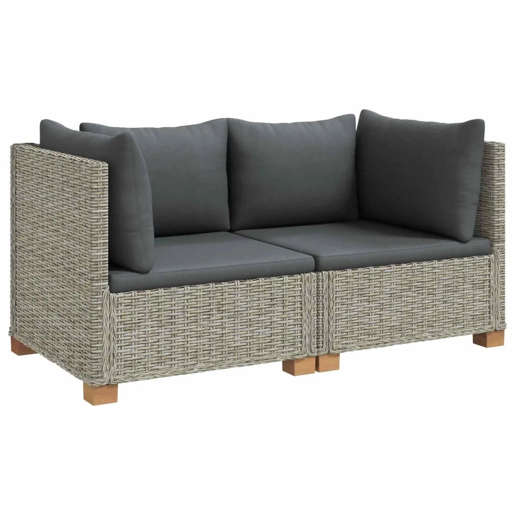 2 pz Set Lounge in Rattan con Cuscini GENDT Rattan naturale 3429857