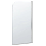 Schermo Doccia Vasca Vetro Temperato Trasparente con Alluminio 140 x 70 cm Regolabile Minimalista