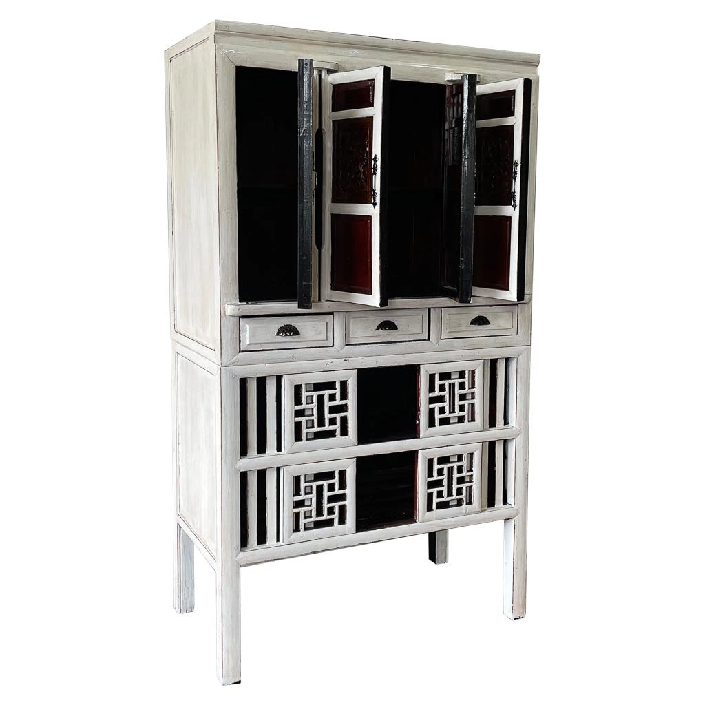 Armadio in legno bianco 96x42x175h