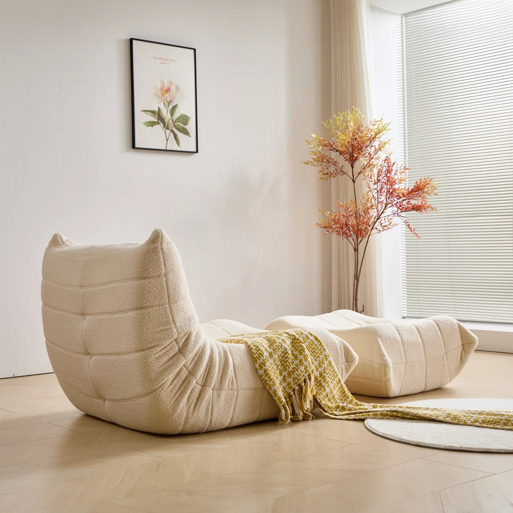 DIVANO SACCO Singolo in Teddy Fleece Beige