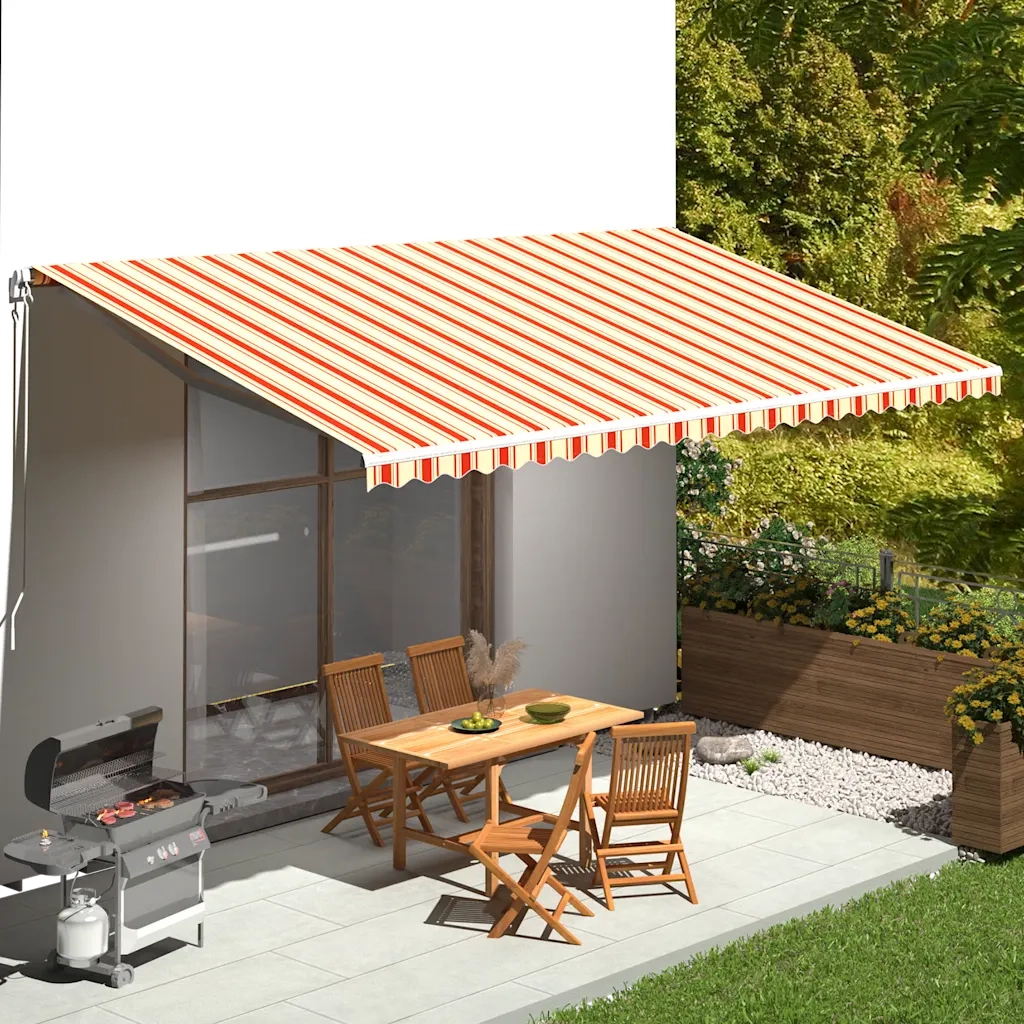 Tessuto di Ricambio per Tenda da Sole Giallo e Arancio 6x3 m cod mxl 8659