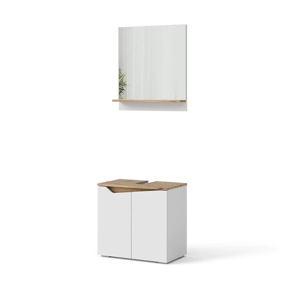 Vicco Set di mobili da bagno Bianco 2 parti