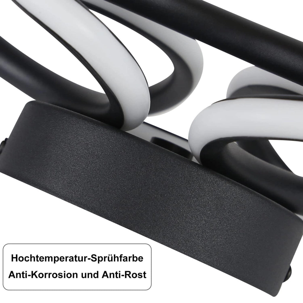 ZMH Lampada da soffitto LED nera di design per interni - Illuminazione moderna ed elegante