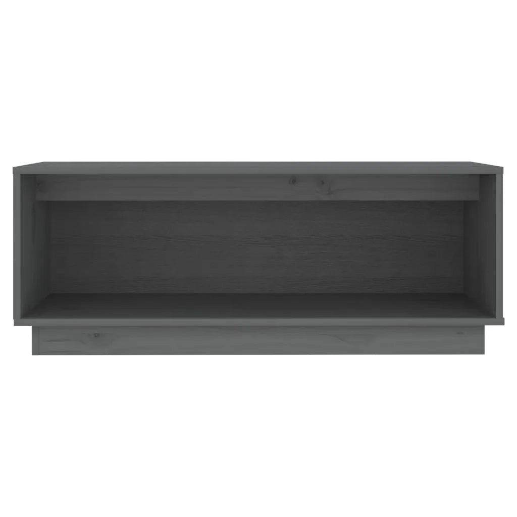 Mobile Porta TV-Mobile per TV-Credenza TV Grigio 90x35x35 cm in Legno Massello di Pino