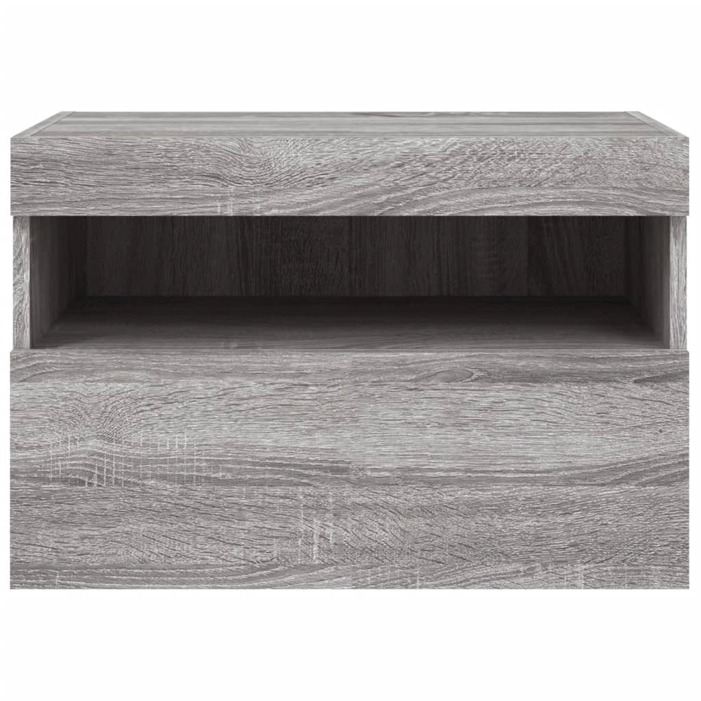 Mobile TV multimediale mensola TV credenza mobile TV parete attrezzata per sala da pranzo soggiorno camera da letto con luci LED Sonoma 60 x 30 x 40 cm grigio 02_0028053