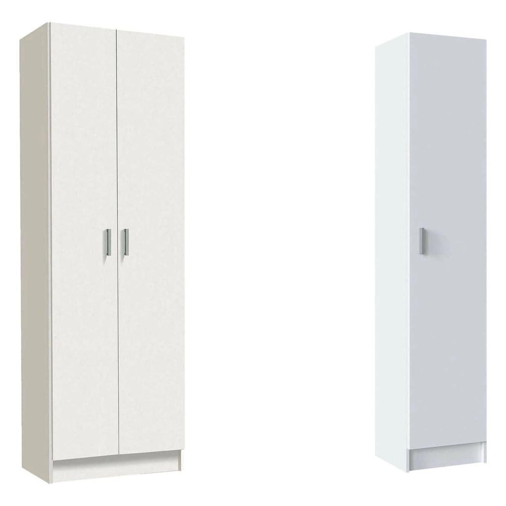 Molteno, Armadio Multiuso Grande Modulabile, 96x180h cm Bianco