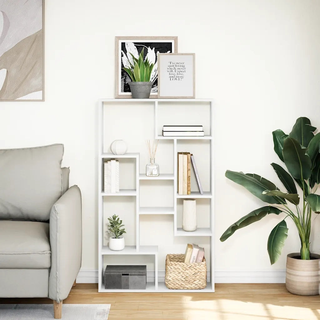 Libreria Bianca 72x20x120,5 cm in Truciolato 858156