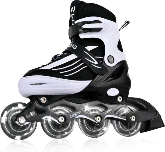 Inlineskates adattive per bambini e adulti - nero-bianco - per interni e esterni