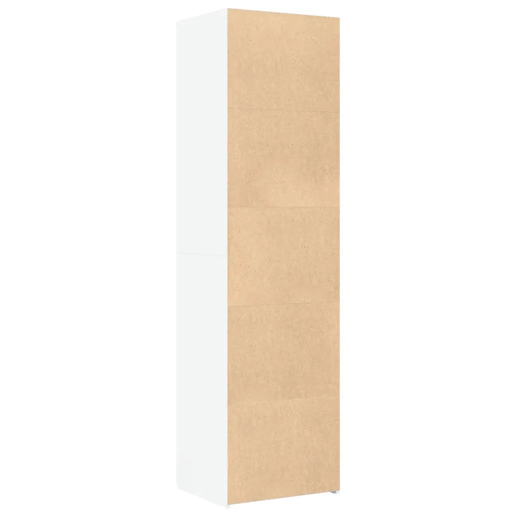 Credenza-Buffet-Armadio da cucina Bianca 50x42,5x185 cm in Legno Multistrato