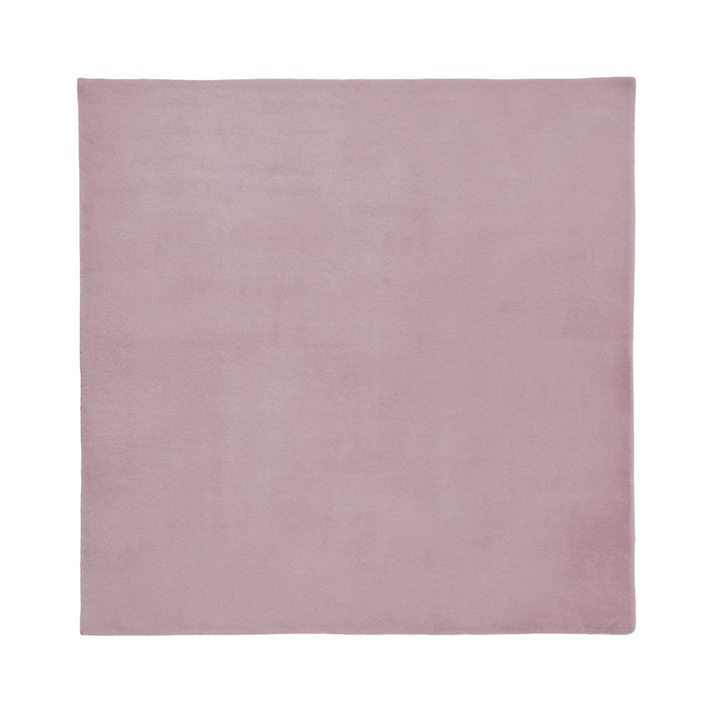 Tappeto Rotondo Viola Chiaro in Finta Pelliccia 160 x 160 cm a Pelo Lungo per Soggiorno con Retro in Poliestere Stile Moderno