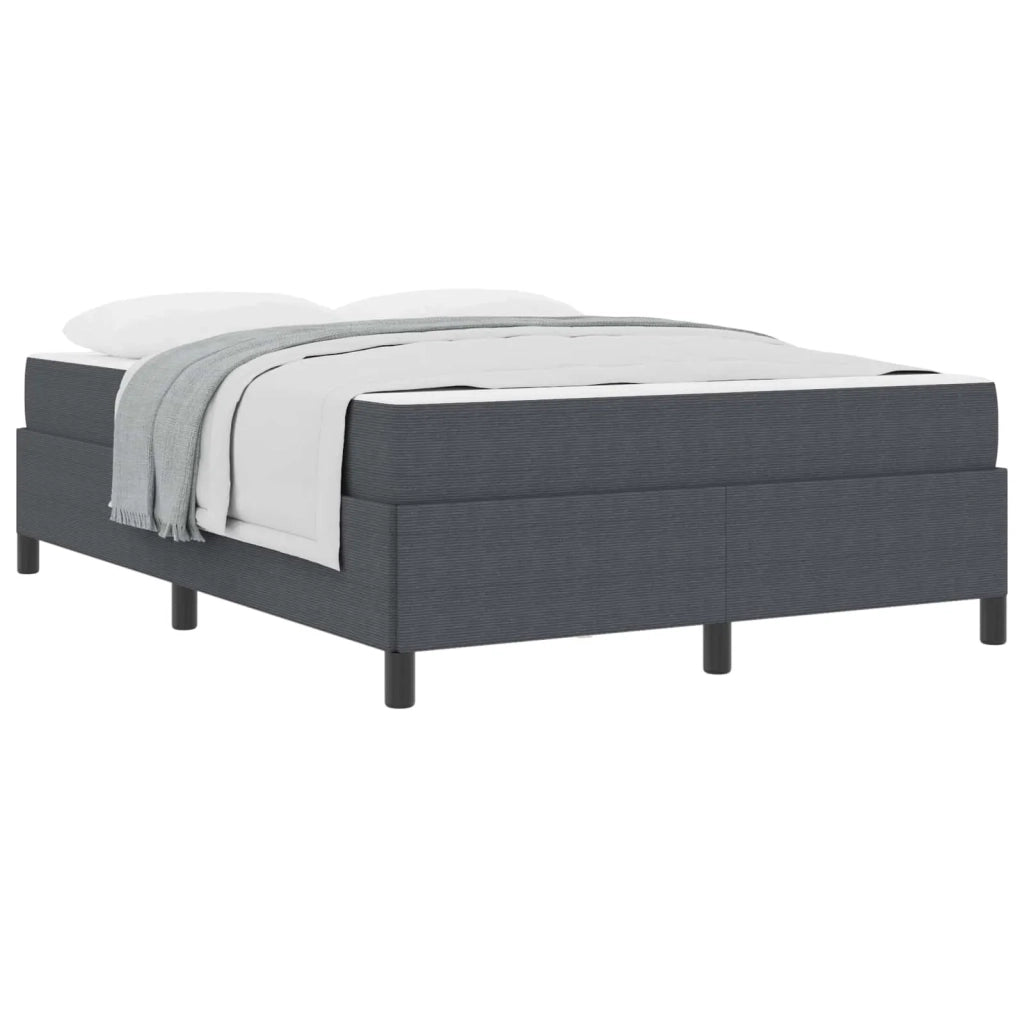 Struttura del letto Grigio scuro 160 x 200 cm Tessuto