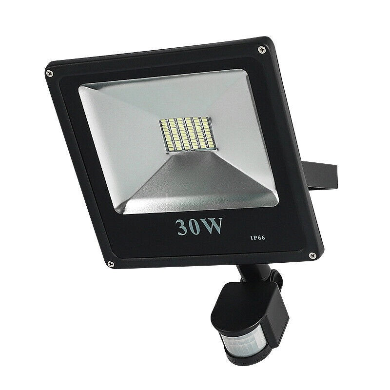 Faro LED 30W Faretto Slim Con Sensore Movimento Pir Crepuscolare ip65/ip66 - ZENCOCCO