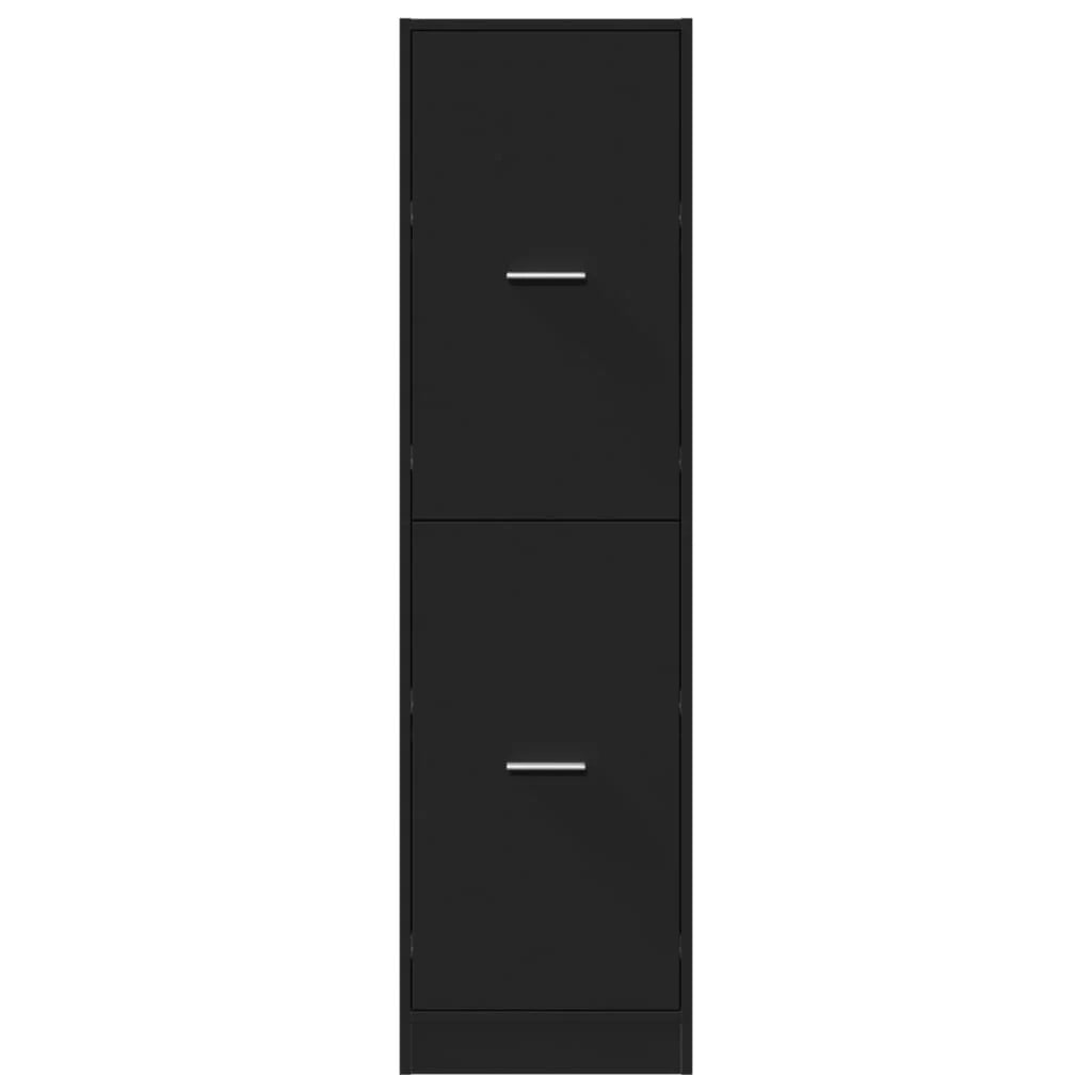 Mobiletto da farmacia moderno con 4 cassetti contenitore 40 x 41 x 144,5 cm legno composito nero 02_0055659