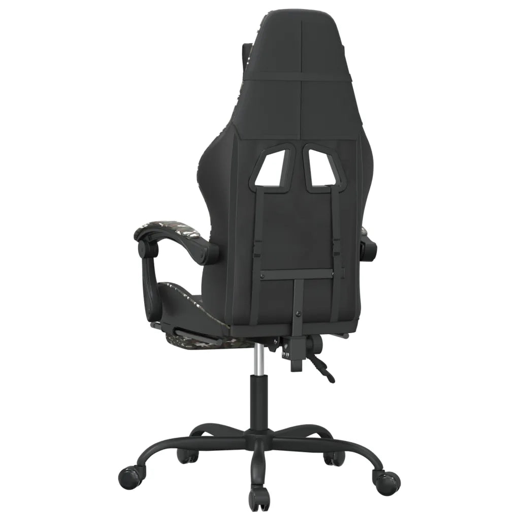 Sedia da Gaming | Sedia da e-sports con Poggiapiedi Nero e Mimetico in Similpelle