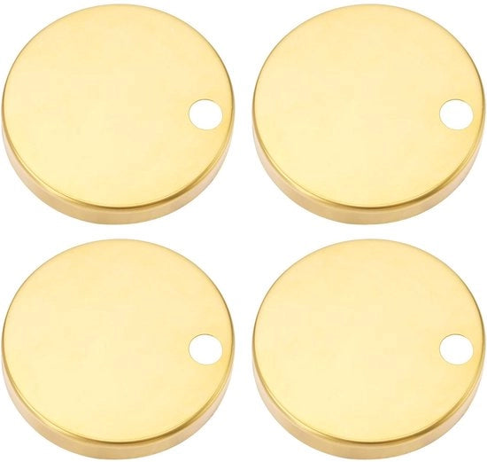 Set di 4 Coperture per Serrature di Toilette in Acciaio Inox con Decorazione a 60mm