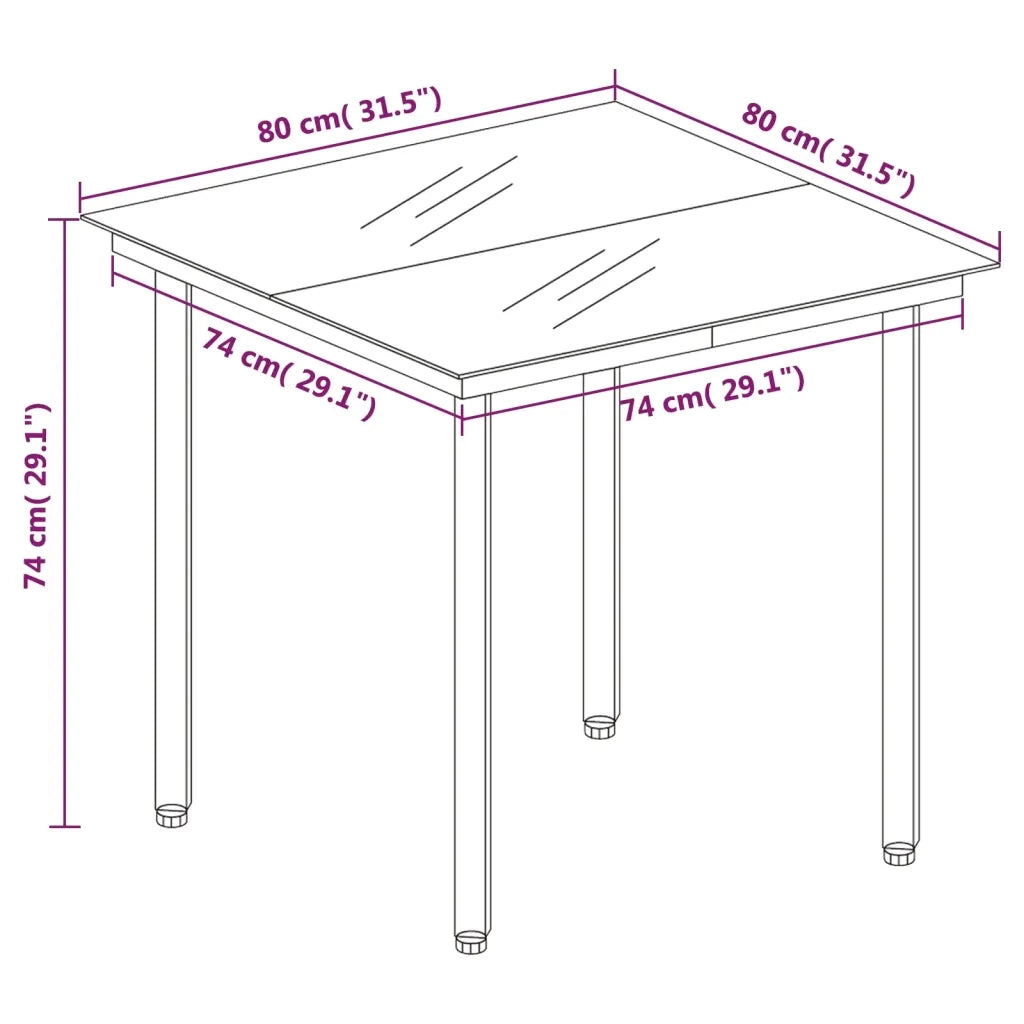 Set da Pranzo da Giardino Marrone 3099650