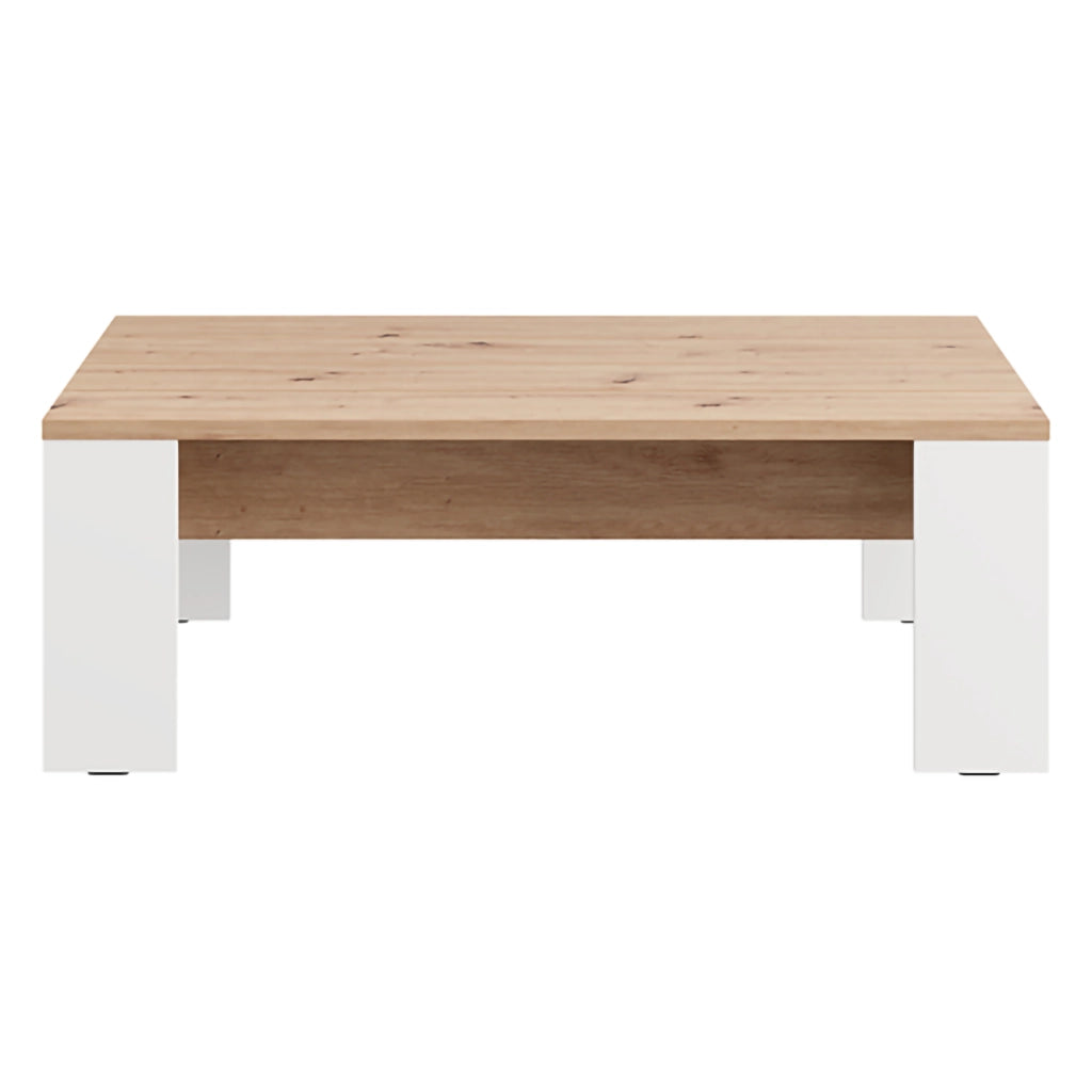 Bertona, Tavolino da Salotto Forma Rettangolare, 120x67x43h cm Marrone Rovere Nodi