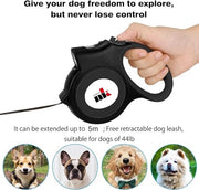 Raccordo per cani - cintura per cani retrattile, cintura per cani, cintura per cani retrattile, cintura per cani per passeggiate fino a 25kg, 5m