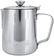 Melkopschuimkan 350ml in acciaio inossidabile - senza fuoriuscita - maniglia ergonomico - coperchio - sicuro e duraturo - melkkan