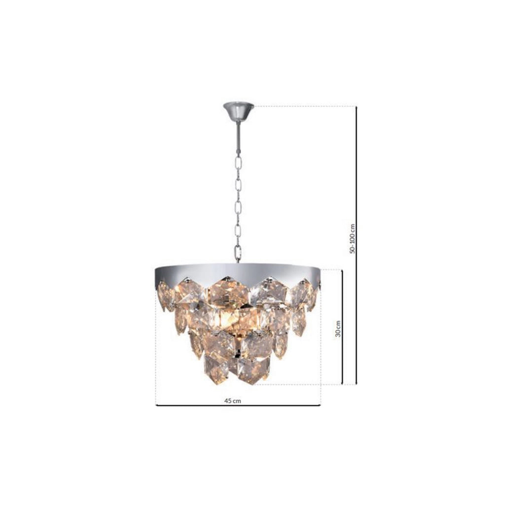Lampadario cristallo GRACE Milagro 6xE14 cromo ML5993